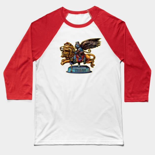 Courage Baseball T-Shirt by ChetArt